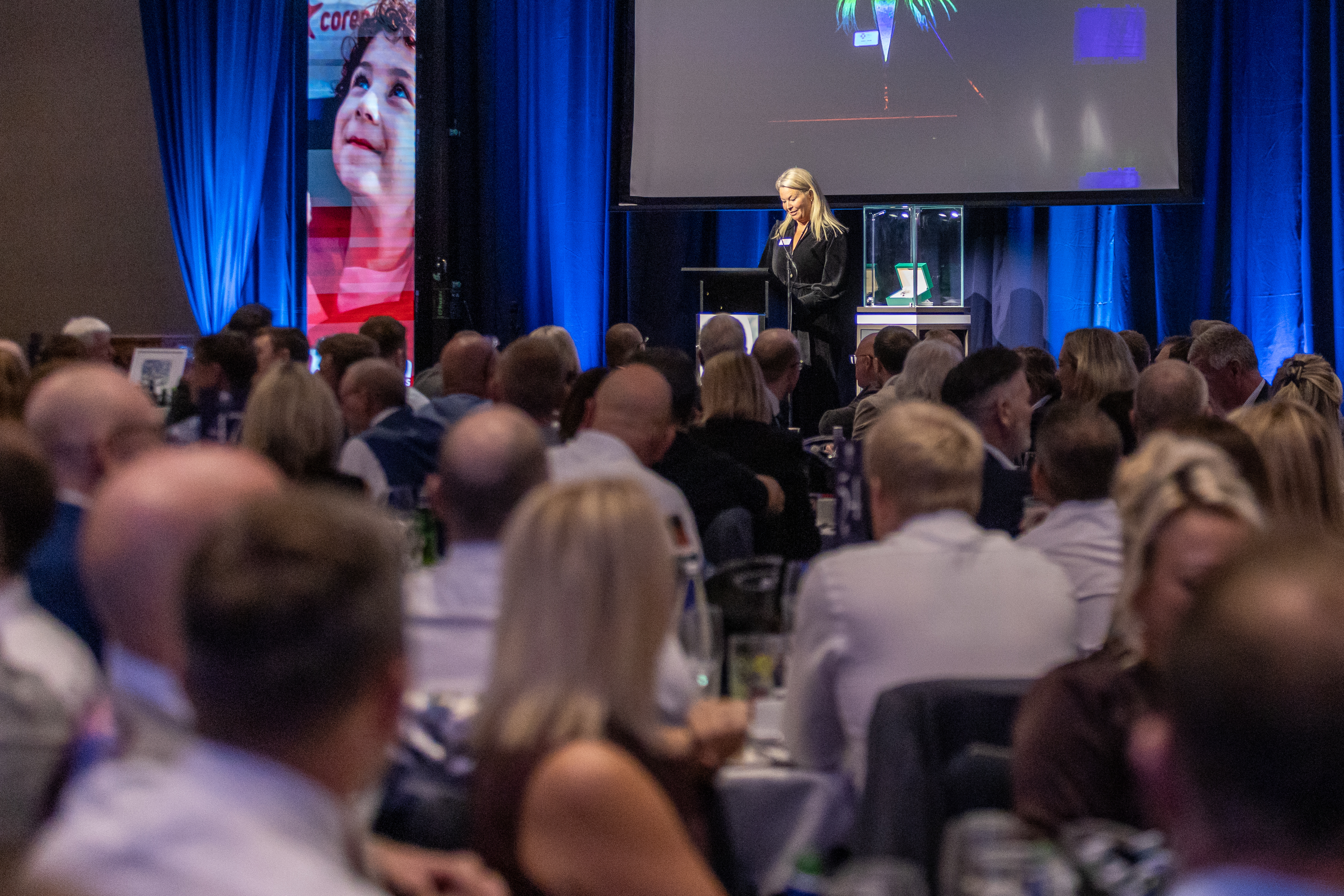 Natasha Barley CEO of Sailors Childrens Society presenting at Sports