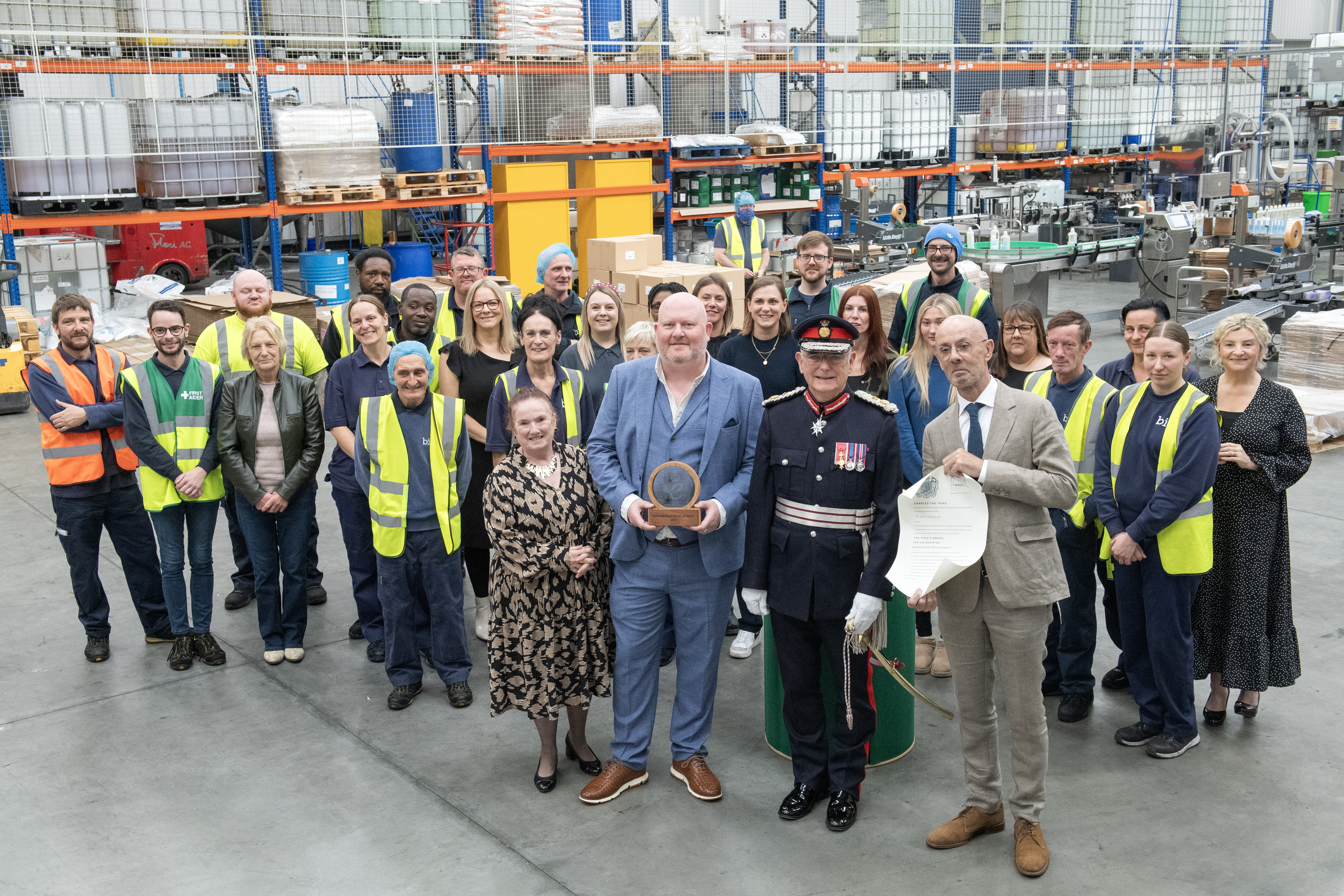 The Bio D team receiving Kings Award 2 1