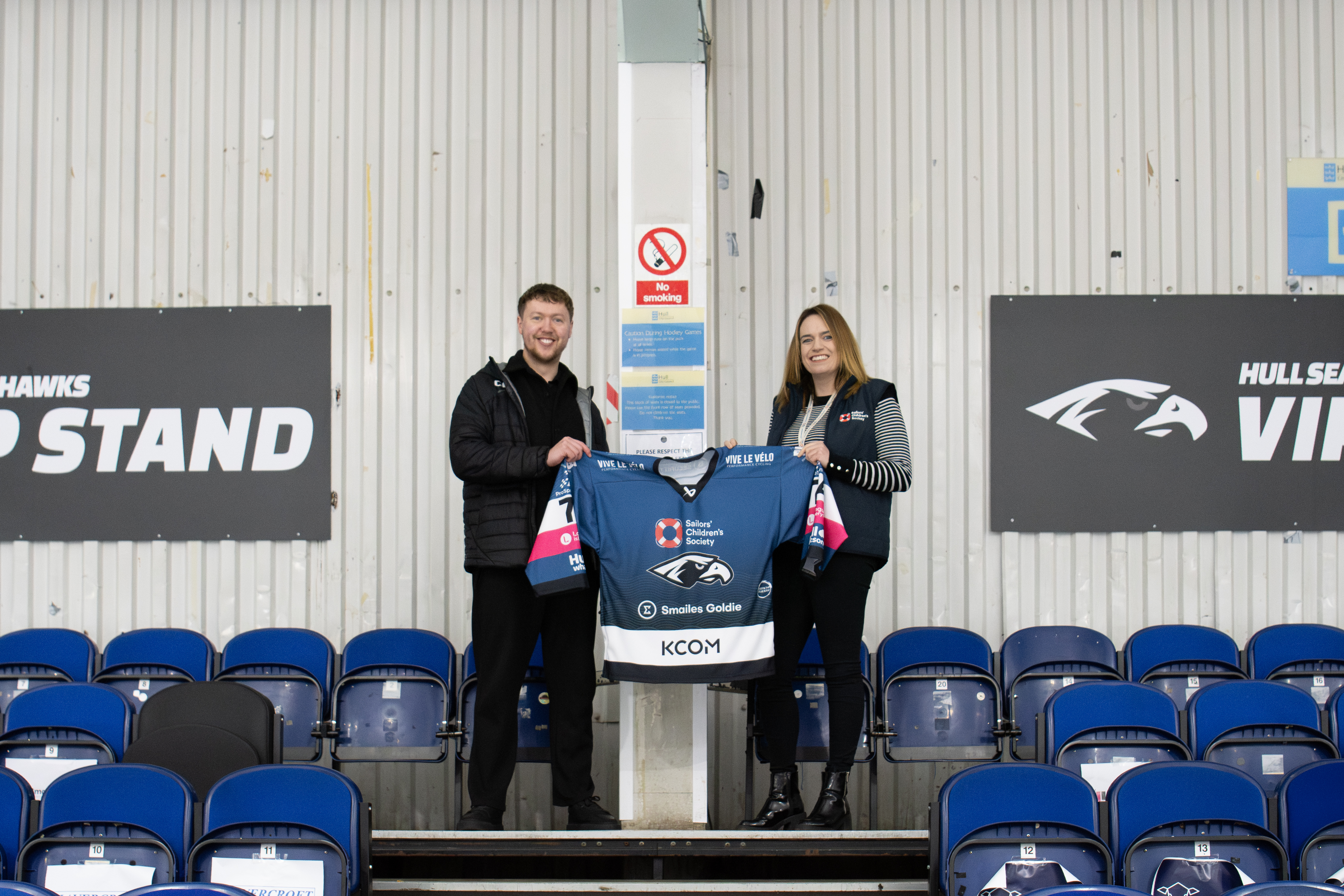 Callum Gladding and Rhiannon Beeson at the Ice Arena