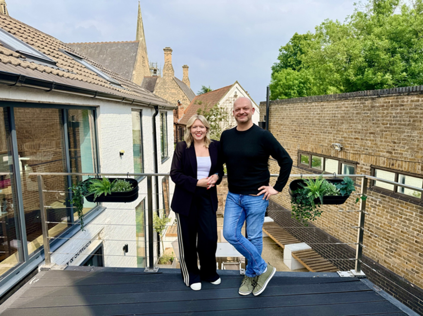 L R Polly Sowden Owner Sowdens and Jon Patrick Senior Account Manager