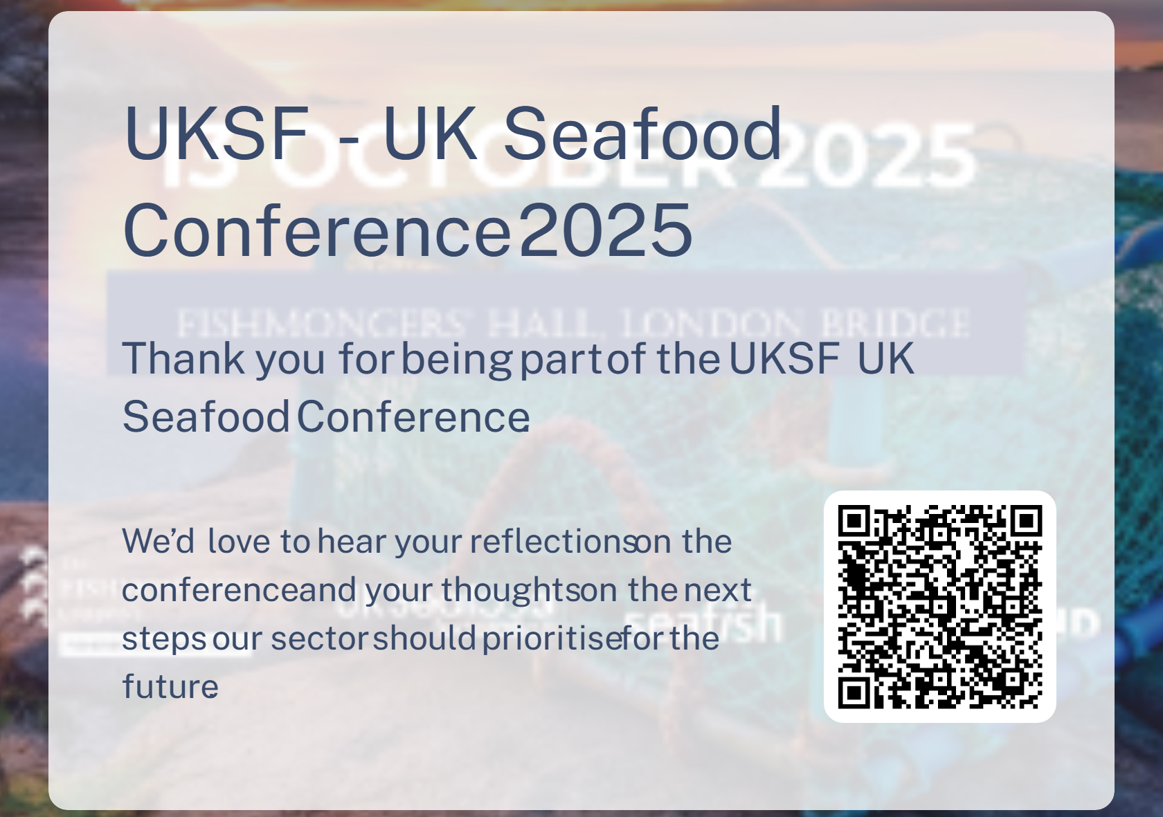 QR Code for UKSF UK Seafood Conference 2025 1 Copy