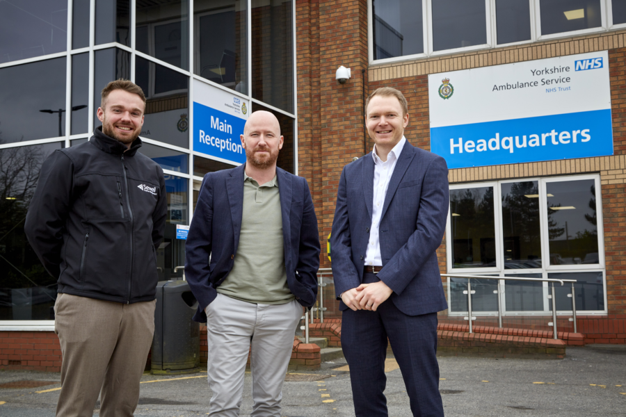 YAS Wakefield April 2026 002 George Longhurst Steve Waters Head of Estates YAS Tom Farrow