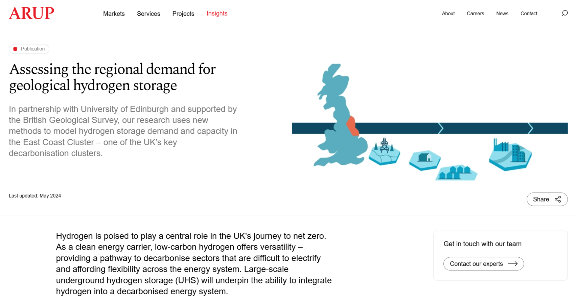 Arup Hydrogen storage website
