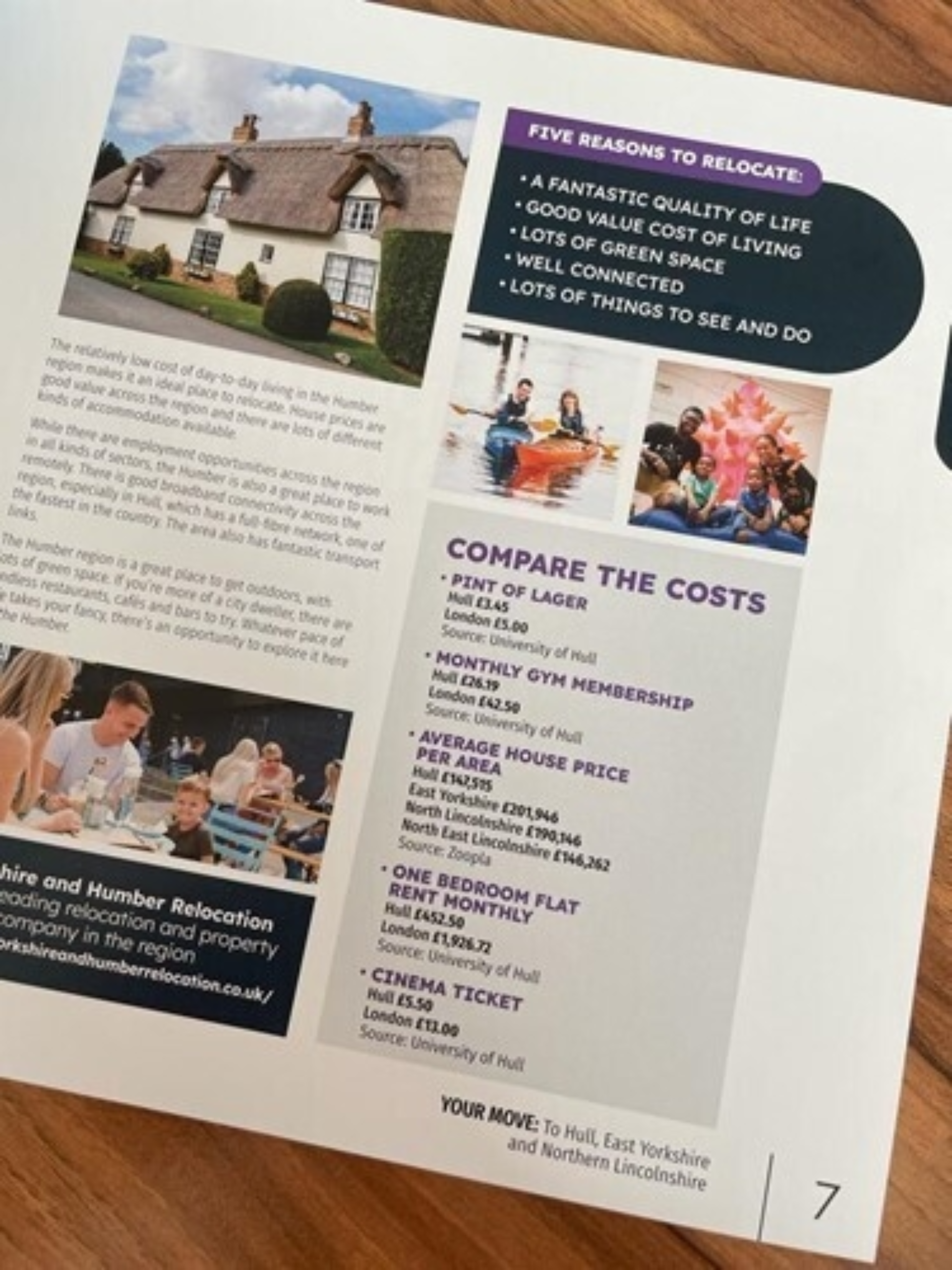 Property prices and cost of living in the humber