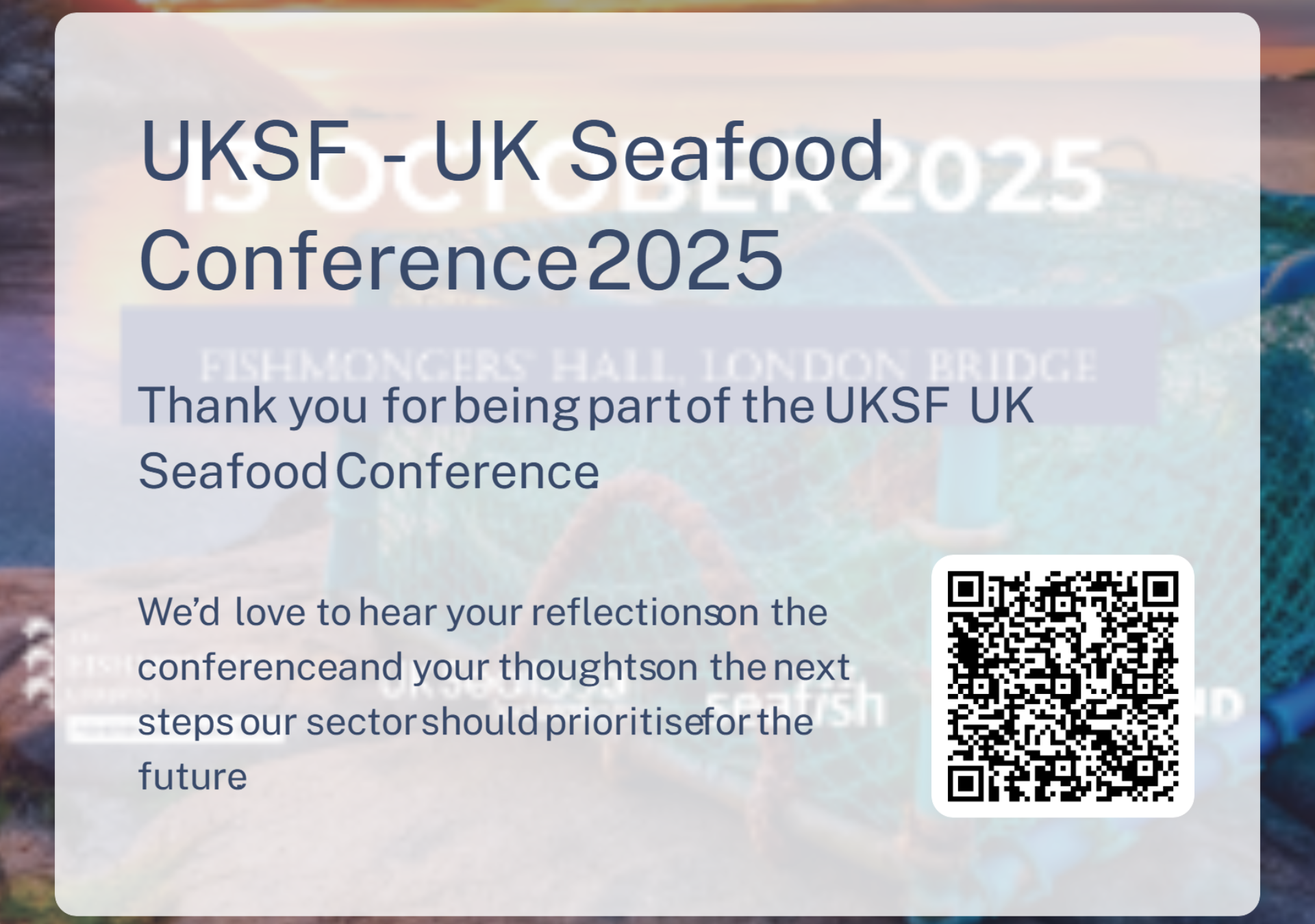 QR Code for UKSF UK Seafood Conference 2025 1 Copy