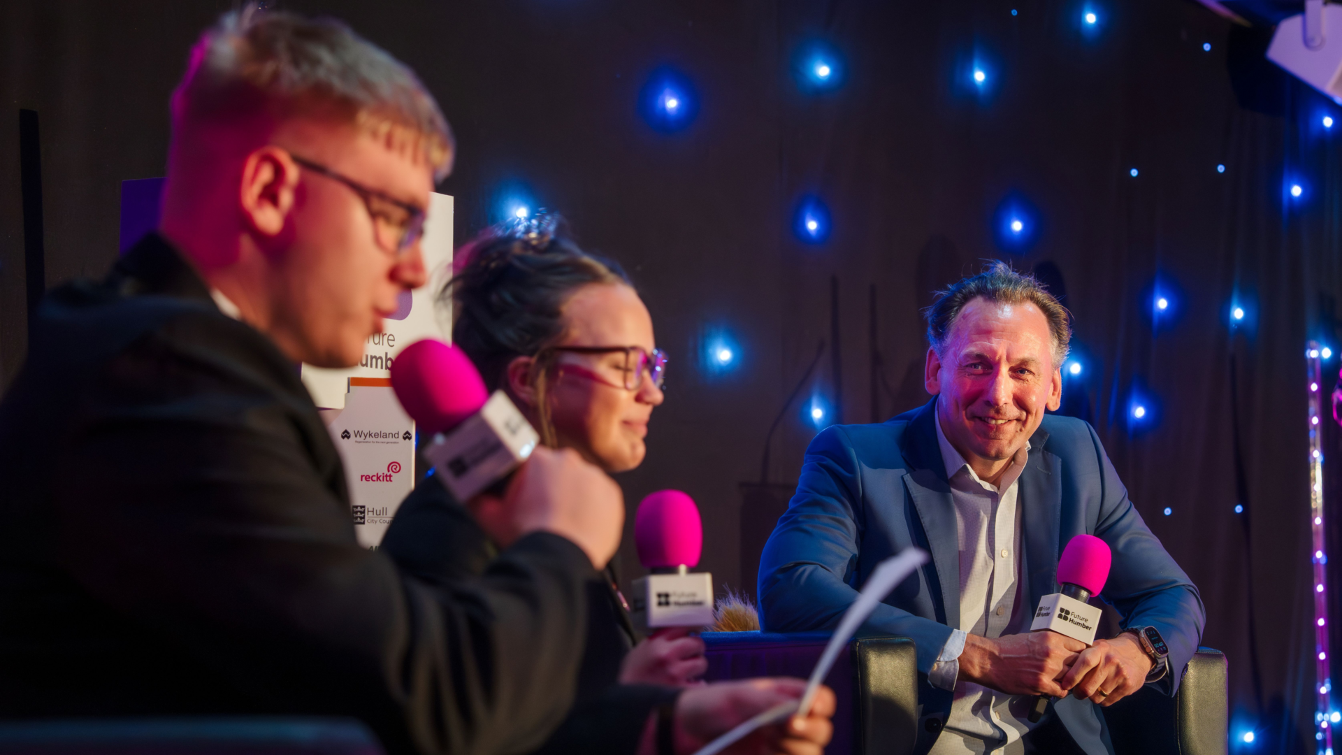 Andrew Dawes interviewed by students at Humber Business Week 2