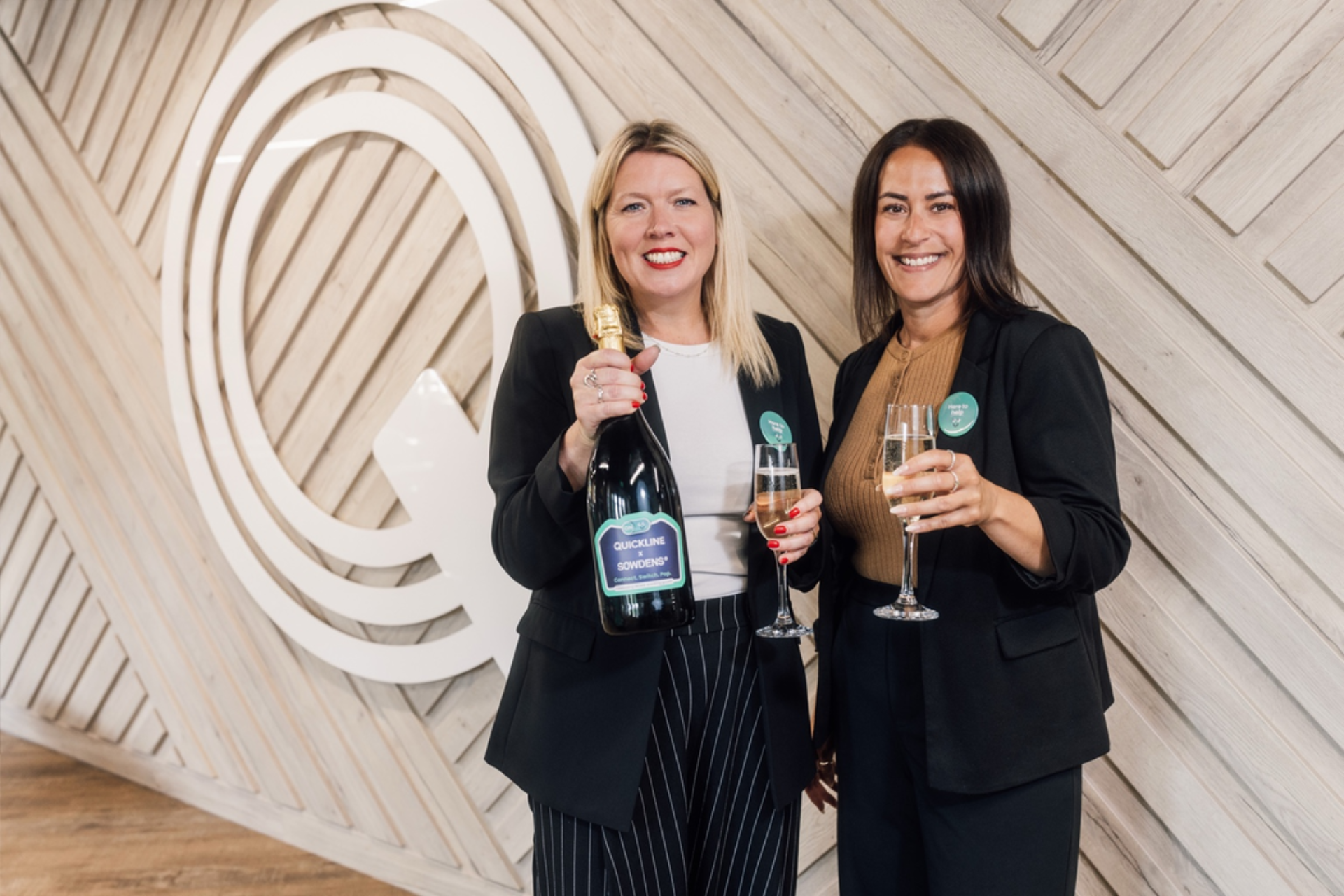 Polly Sowden MD and Creative lead at Sowden Sowden L and Shirin Kemp Marketing Director of Quickline R V2