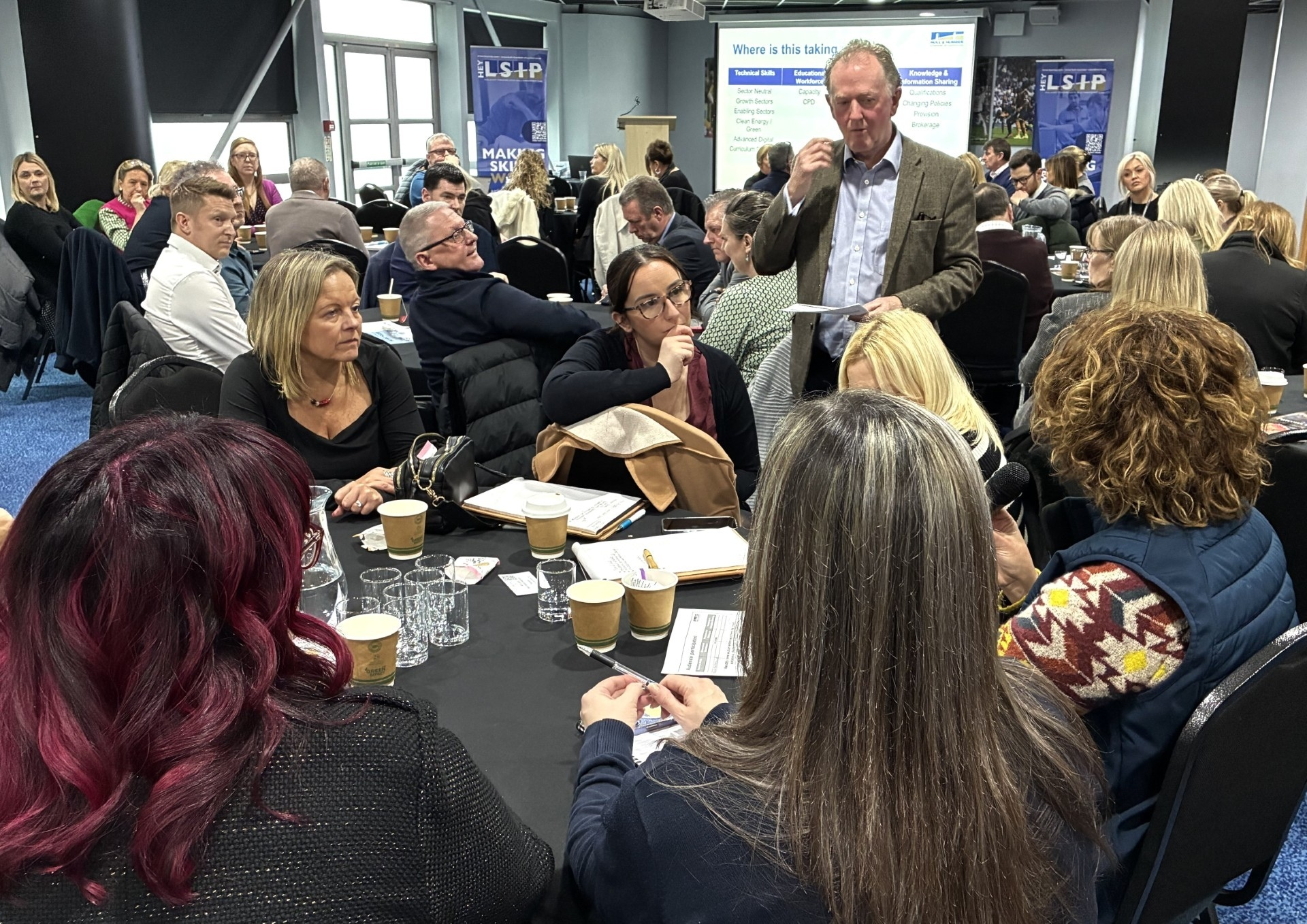Rod Chambers Project Lead for HEY LSIP leading a round table discussion at one of the partnerships employer forums