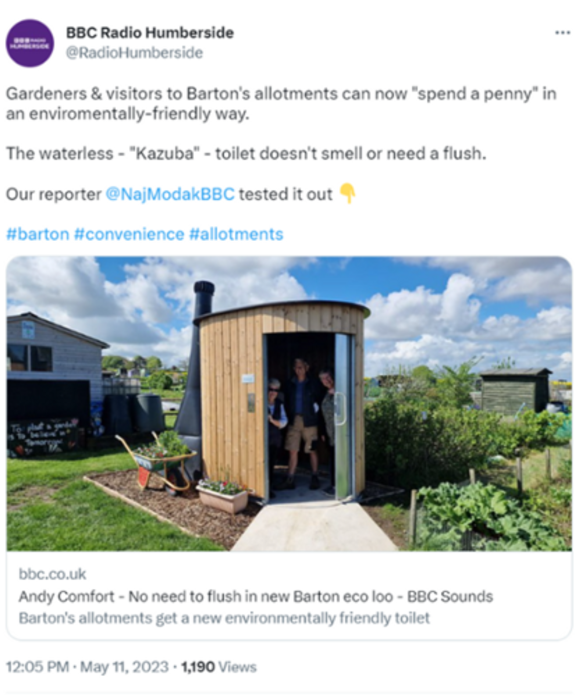 Barton on humber eco loo