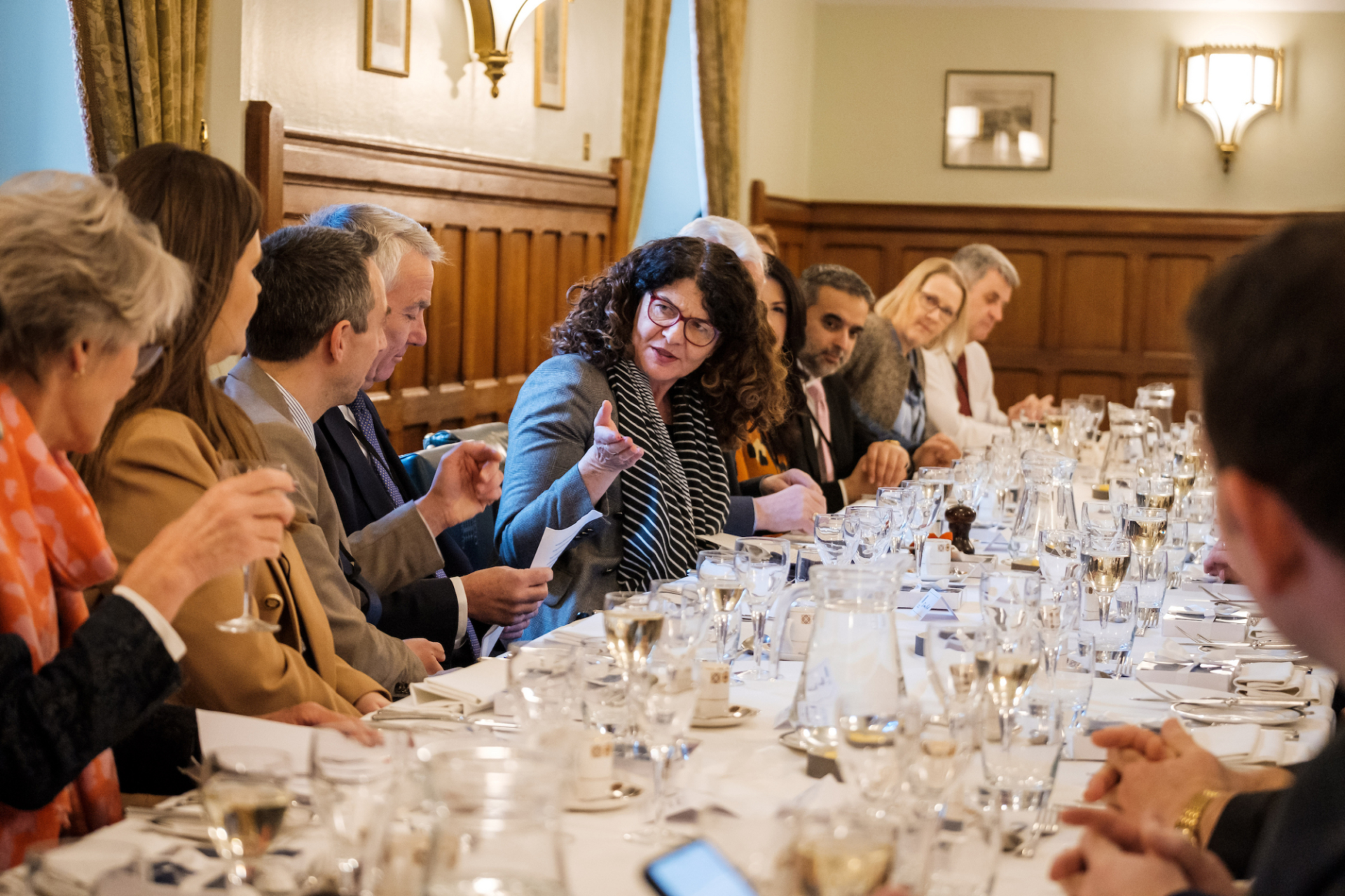 Diana Johnson MP addresses guests in Westminster during a Humber Freeport lunch